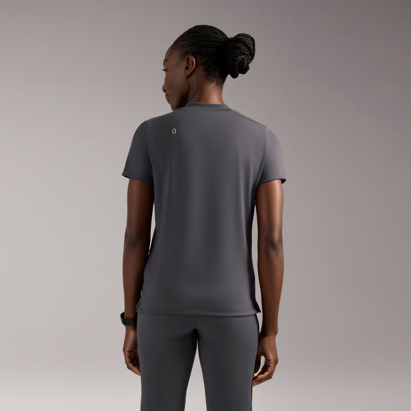 women's Charcoal Sona FORMx Slim V-Neck - Scrub Top™