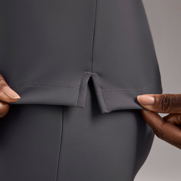 women's Charcoal Sona FORMx Slim V-Neck - Scrub Top™