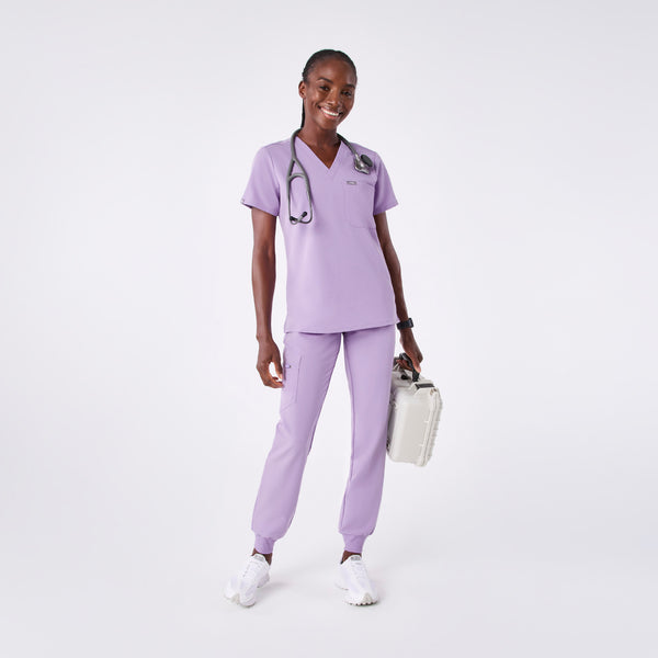 women's Lavender Dew Catarina - One-Pocket Scrub Top™