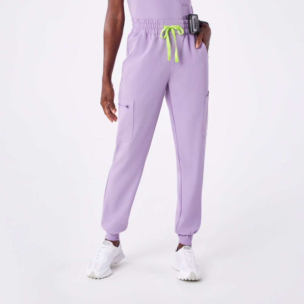 women's Lavender Dew High Waisted Uman Relaxed - Jogger Scrub Pant