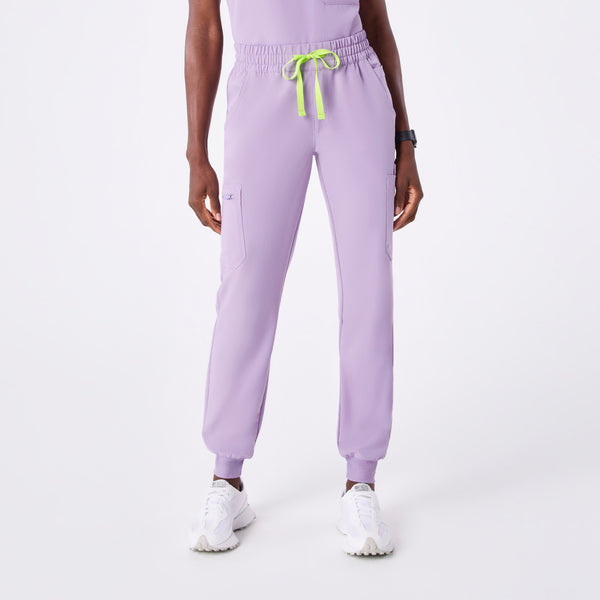 women's Lavender Dew Uman Relaxed - Petite Jogger Scrub Pant