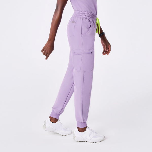 women's Lavender Dew Uman Relaxed - Petite Jogger Scrub Pant