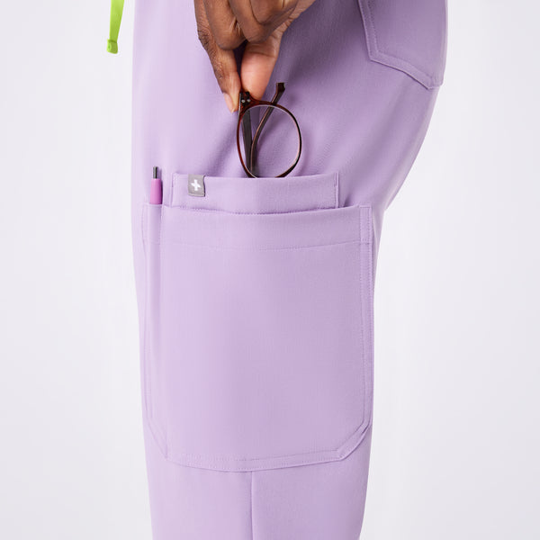 women's Lavender Dew Uman Relaxed - Petite Jogger Scrub Pant