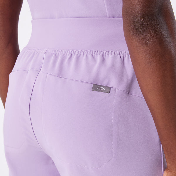 women's Lavender Dew High Waisted Isabel Wide Leg - Scrub Pant