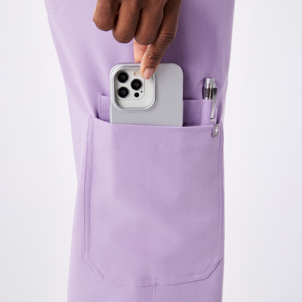 women's Lavender Dew High Waisted Isabel Wide Leg - Scrub Pant