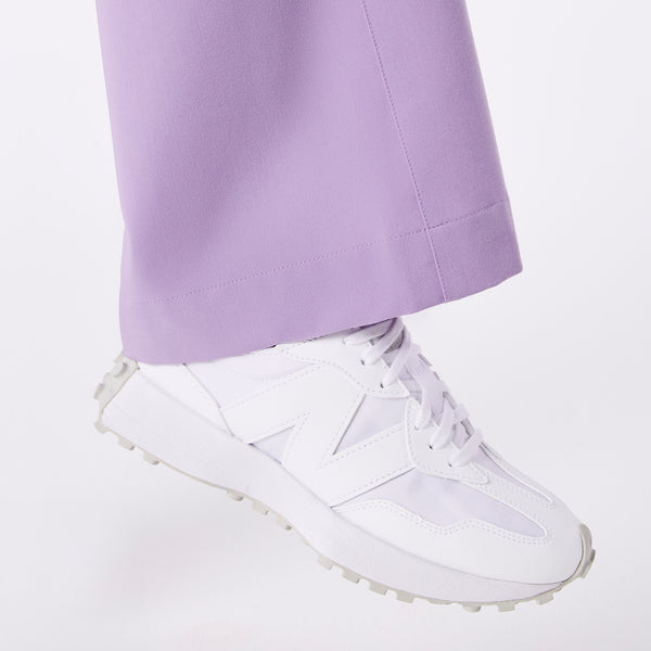 women's Lavender Dew High Waisted Isabel Wide Leg - Scrub Pant