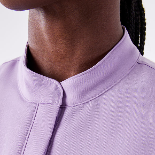 women's Lavender Dew Montex - Mock Neck Scrub Top