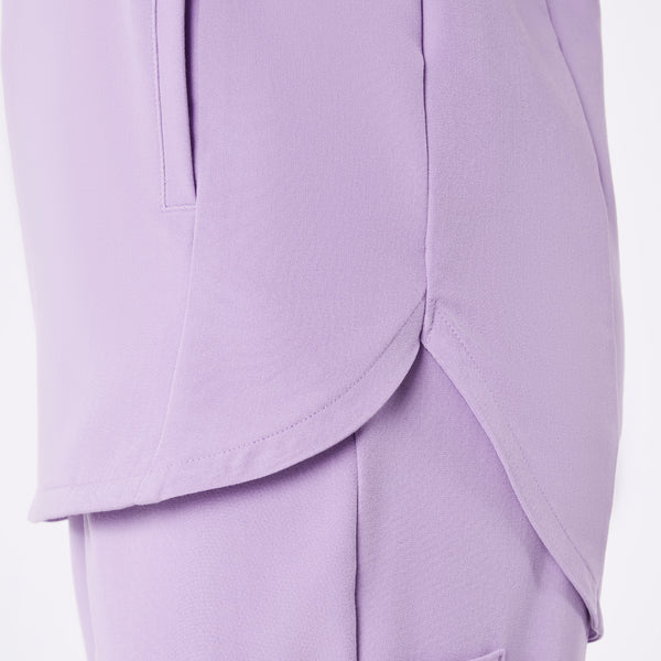 women's Lavender Dew Montex - Mock Neck Scrub Top