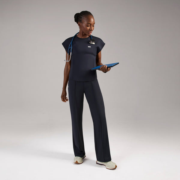 women's Navy Alice FORMx™ Slim Crewneck - Scrub Top