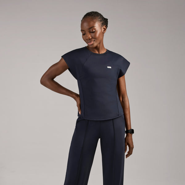 women's Navy Alice FORMx™ Slim Crewneck - Scrub Top