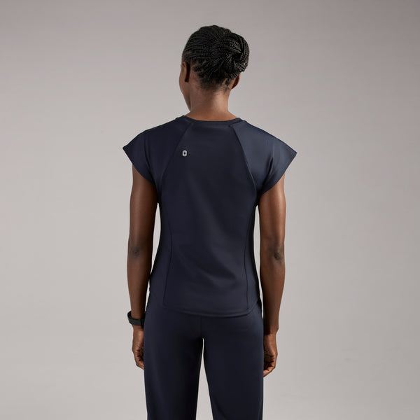 women's Navy Alice FORMx™ Slim Crewneck - Scrub Top