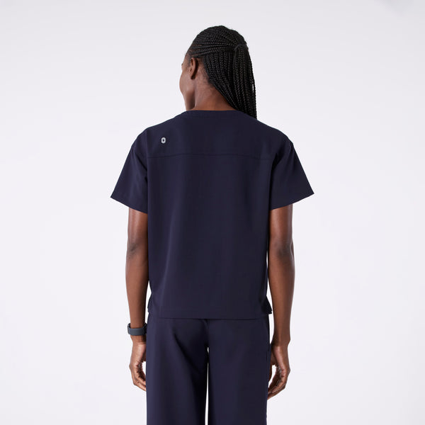 women's Navy Cabral Relaxed Crewneck - Scrub Top