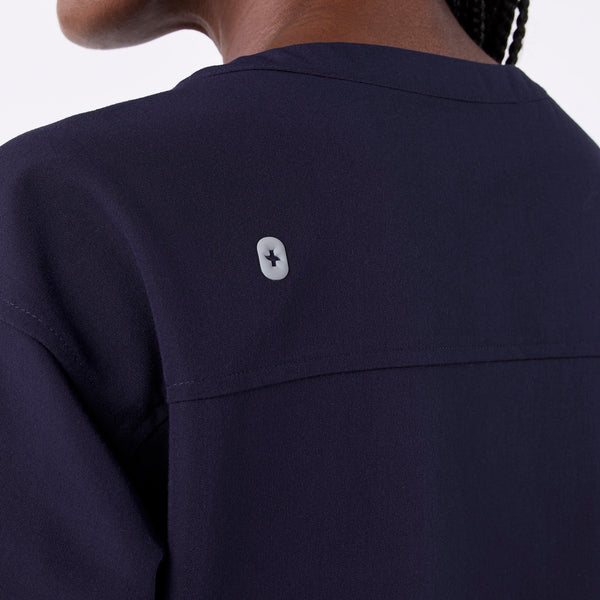 women's Navy Cabral Relaxed Crewneck - Scrub Top