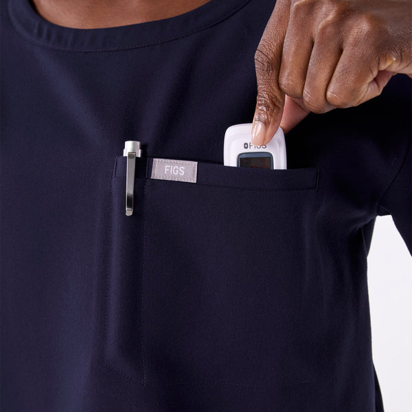 women's Navy Cabral Relaxed Crewneck - Scrub Top