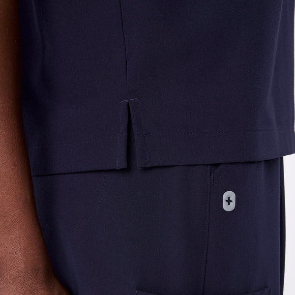 women's Navy Cabral Relaxed Crewneck - Scrub Top