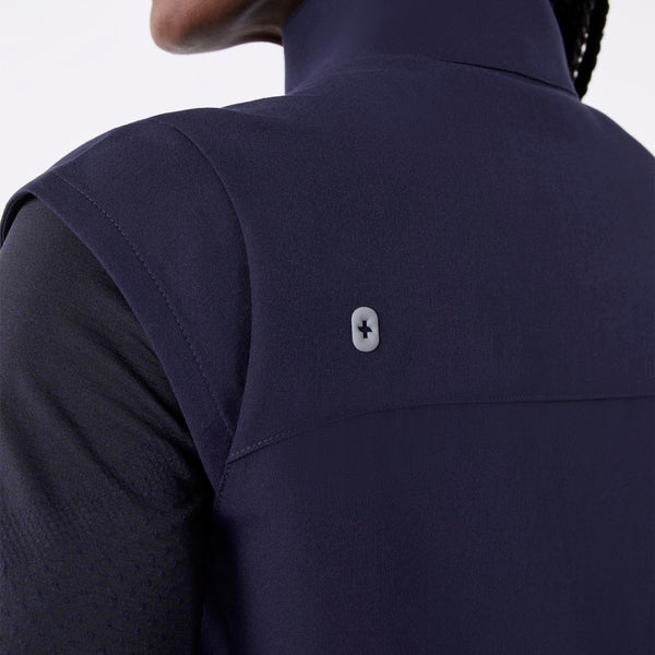 women's Navy Lomita Full Zip - Scrub Top