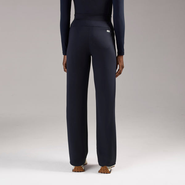 women's Navy High Waisted Piedra FORMx™ Straight Leg - Petite Scrub Pant