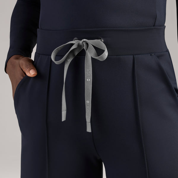 women's Navy High Waisted Piedra FORMx™ Straight Leg - Petite Scrub Pant