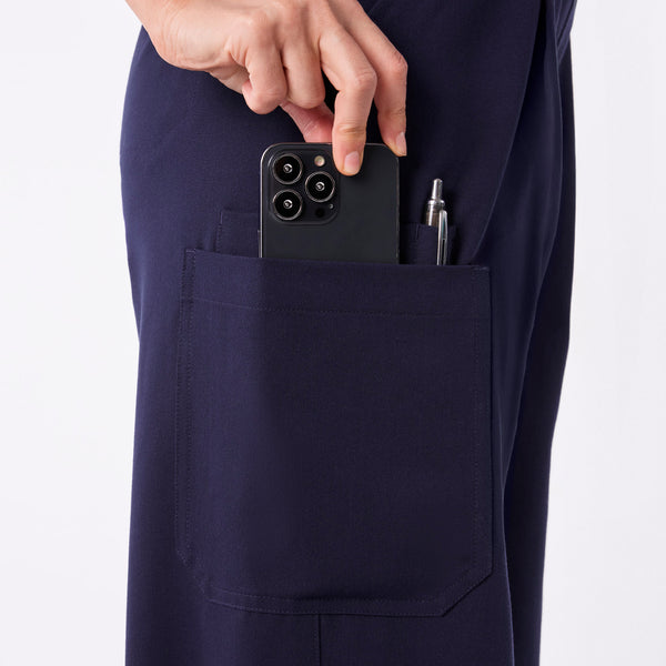 women's Navy Ultra High Rise Shelby Wide Leg - Scrub Pant