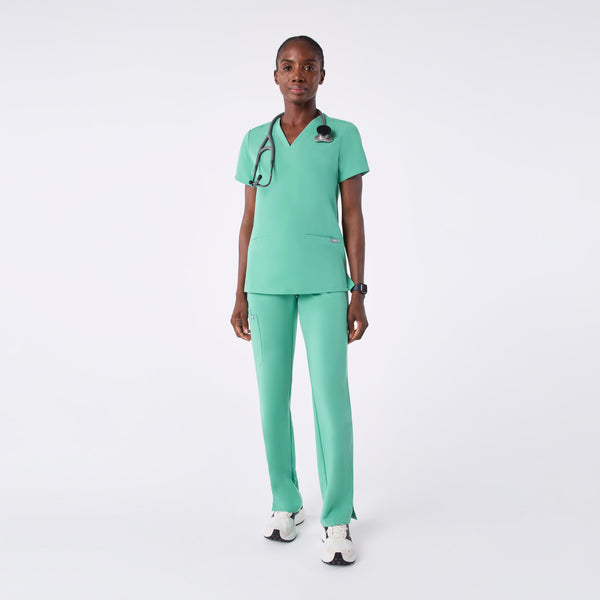 women's Surgical Green Casma - Three-Pocket Scrub Top™