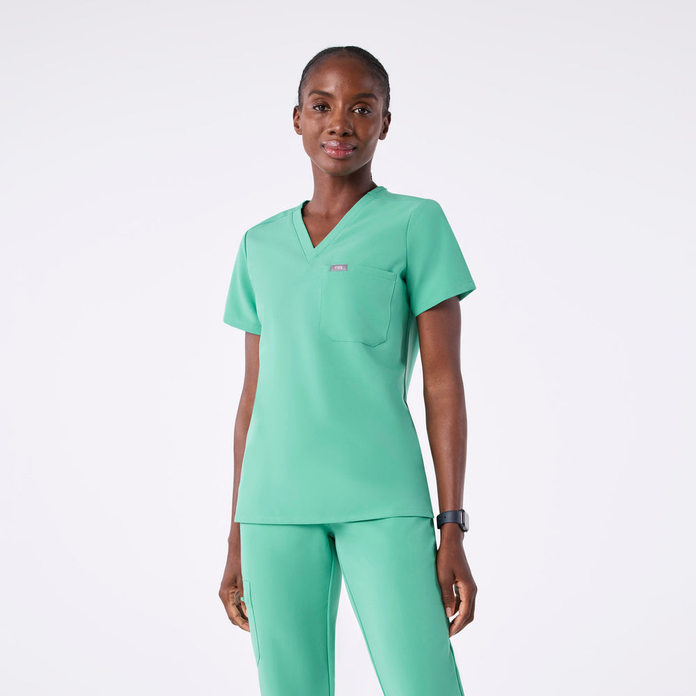 women's Surgical Green Catarina - One-Pocket Scrub Top™