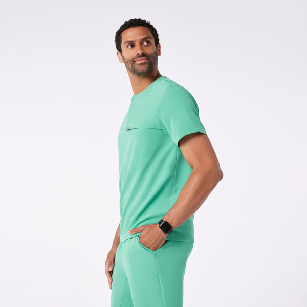men's Surgical Green Corfield - Henley Scrub Top