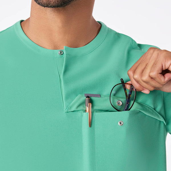 men's Surgical Green Corfield - Henley Scrub Top