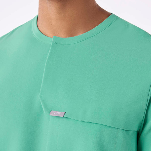 men's Surgical Green Corfield - Henley Scrub Top