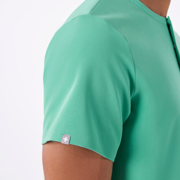 men's Surgical Green Corfield - Henley Scrub Top