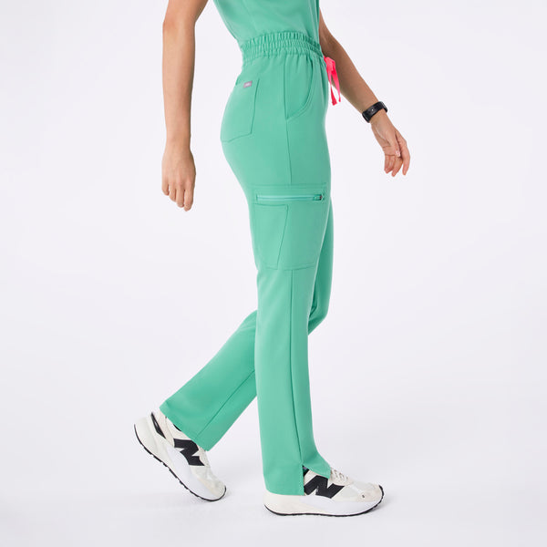 women's Surgical Green High Waisted Dowa - Scrub Pants