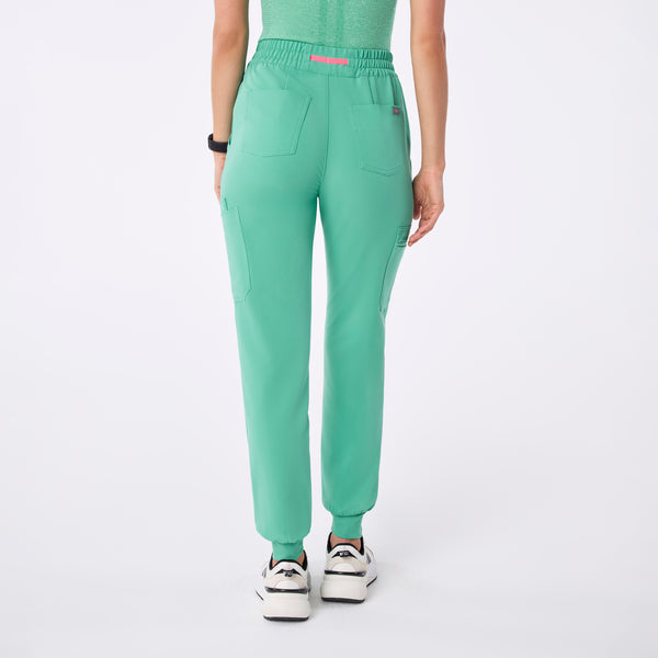 women's Surgical Green High Waisted Uman Relaxed - Tall Jogger Scrub Pant