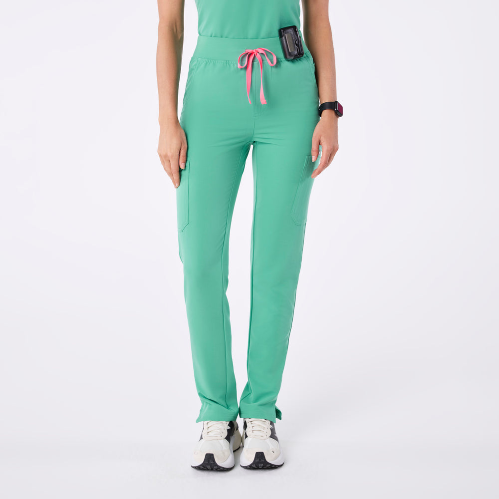 women's Surgical Green High Waisted Yola - Petite Skinny Scrub Pant™