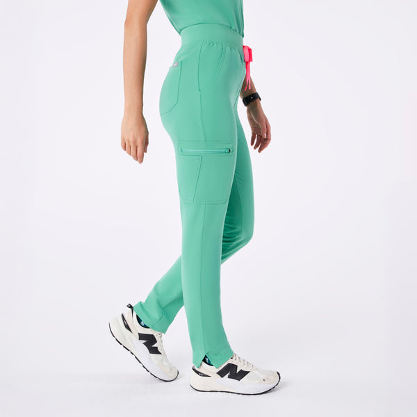 women's Surgical Green High Waisted Yola - Petite Skinny Scrub Pant™