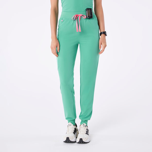 women's Surgical Green High Waisted Zamora - Tall Jogger Scrub Pant™