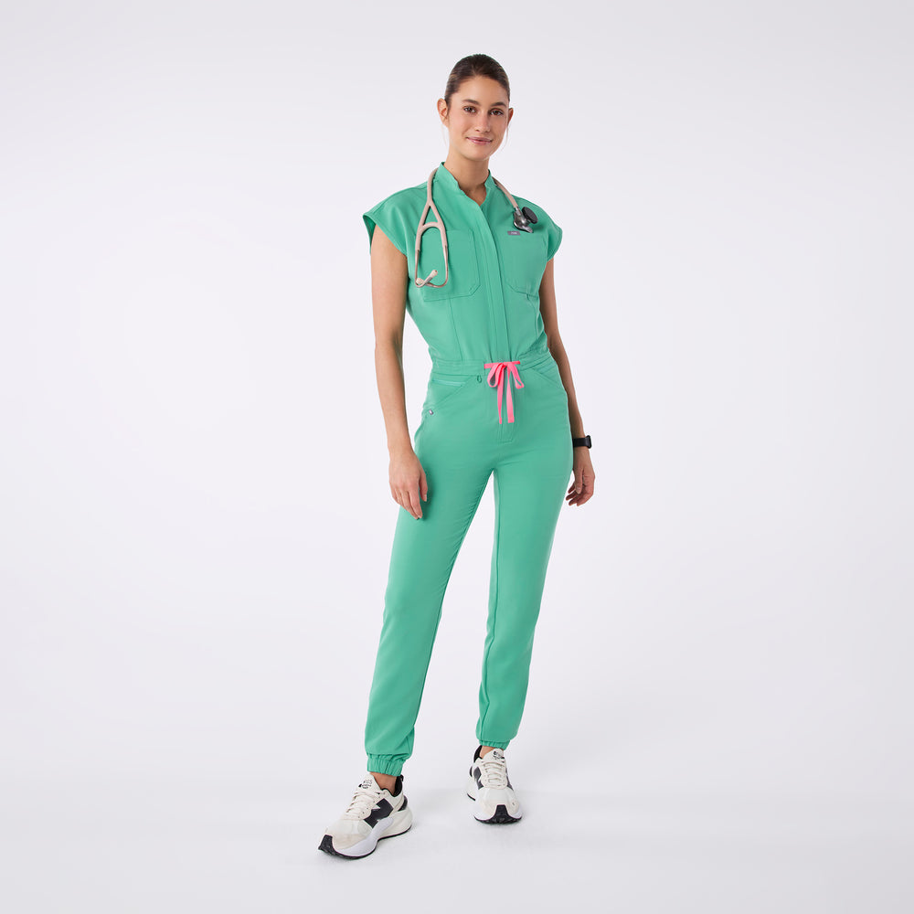 women's Surgical Green Rafaela Cargo Jogger - Petite ScrubJumpsuit™