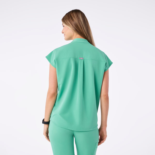 women's Surgical Green Rafaela - Oversized Scrub Top™