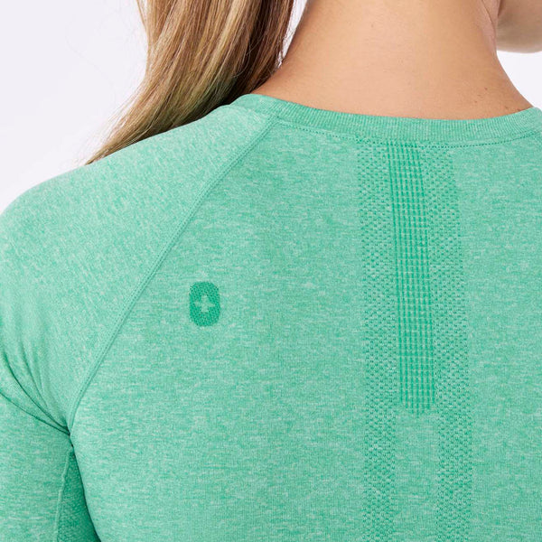women's Surgical Green Salta Seamless Cropped - Longsleeve Underscrub