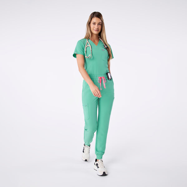women's Surgical Green Uman Relaxed - Tall Jogger Scrub Pant