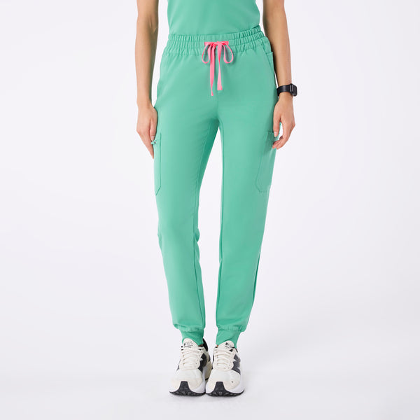 women's Surgical Green Uman Relaxed - Tall Jogger Scrub Pant