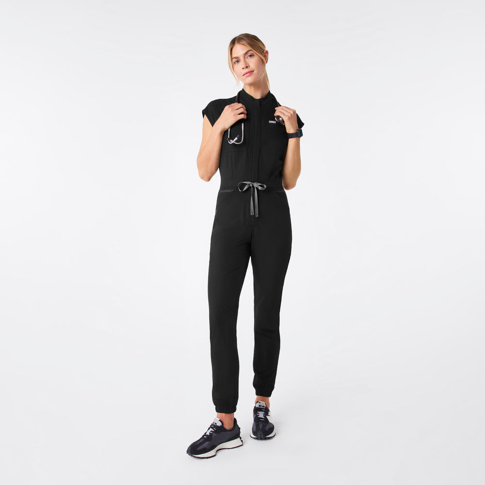 women's Black Rafaela Cargo Jogger - ScrubJumpsuit™