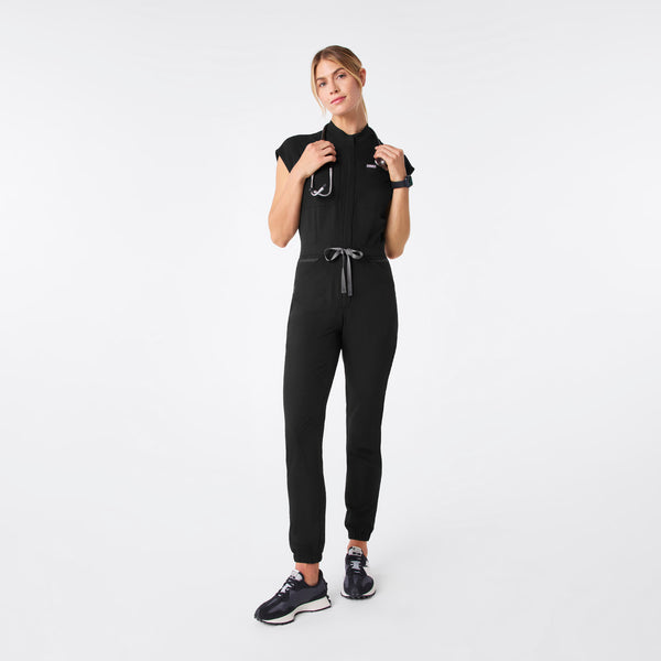 women's Black Rafaela Cargo Jogger - Tall ScrubJumpsuit™