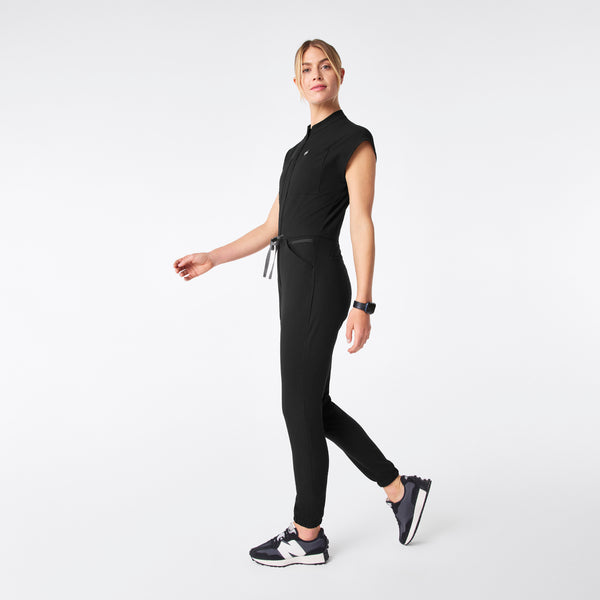 women's Black Rafaela Cargo Jogger - Petite ScrubJumpsuit™
