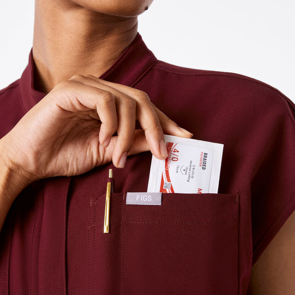 women's Burgundy Rafaela Cargo Jogger - ScrubJumpsuit™