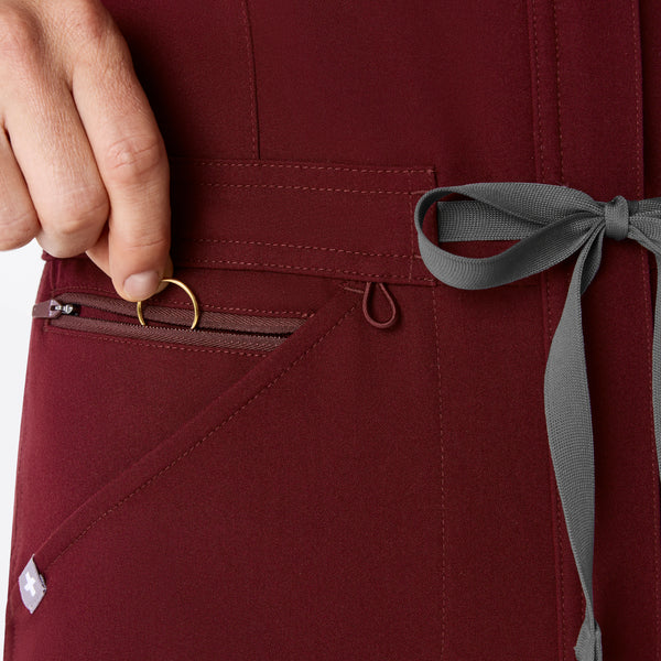 women's Burgundy Rafaela Wide Leg - Tall ScrubJumpsuit™