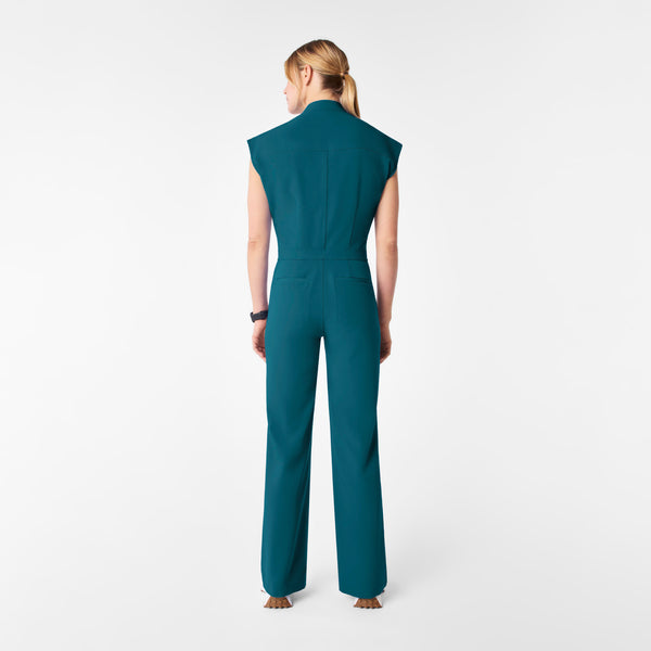 women's Caribbean Blue Rafaela Wide Leg - ScrubJumpsuit™