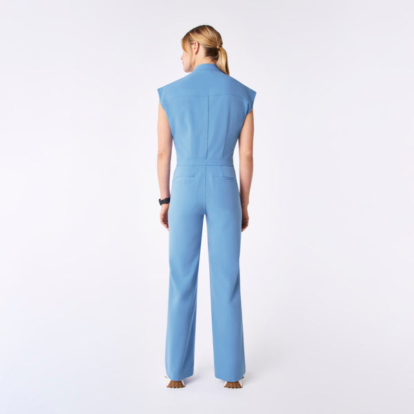 women's Ceil Blue Rafaela Wide Leg - Tall ScrubJumpsuit™