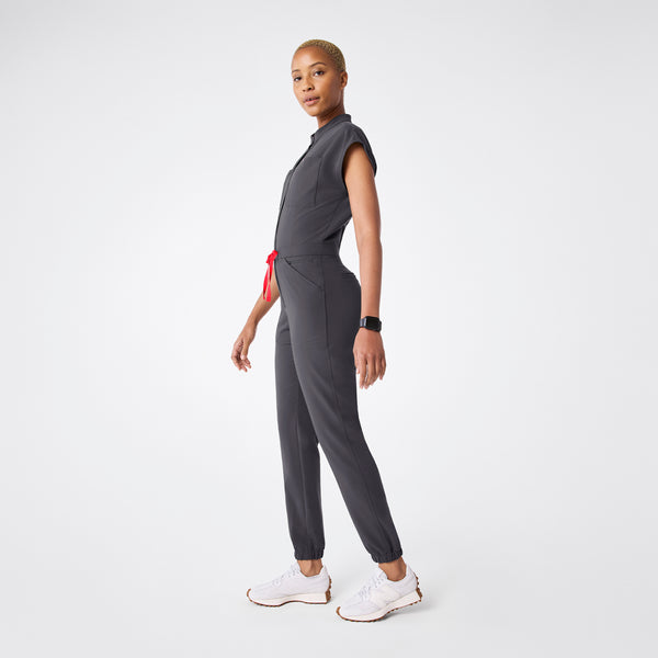 women's Charcoal Rafaela Cargo Jogger - Petite ScrubJumpsuit™