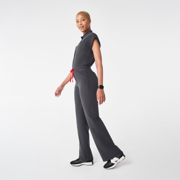 women's Charcoal Rafaela Wide Leg - Tall ScrubJumpsuit™