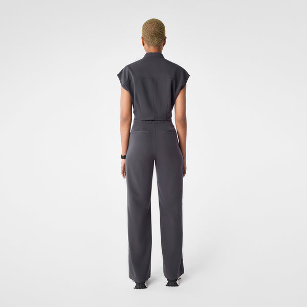 women's Charcoal Rafaela Wide Leg - ScrubJumpsuit™