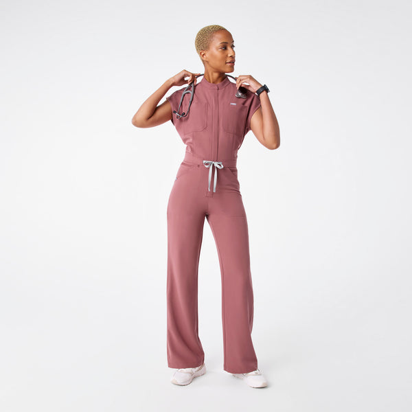 women's Mauve Rafaela Wide Leg - Tall ScrubJumpsuit™